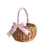 Wedding Flower Girl Hand Woven Storage Basket Flower Basket Desktop Decoration Clutter Organizer