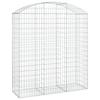 Gabion with High Arch 150 x 50 x 160 180 cm Galvanized Iron