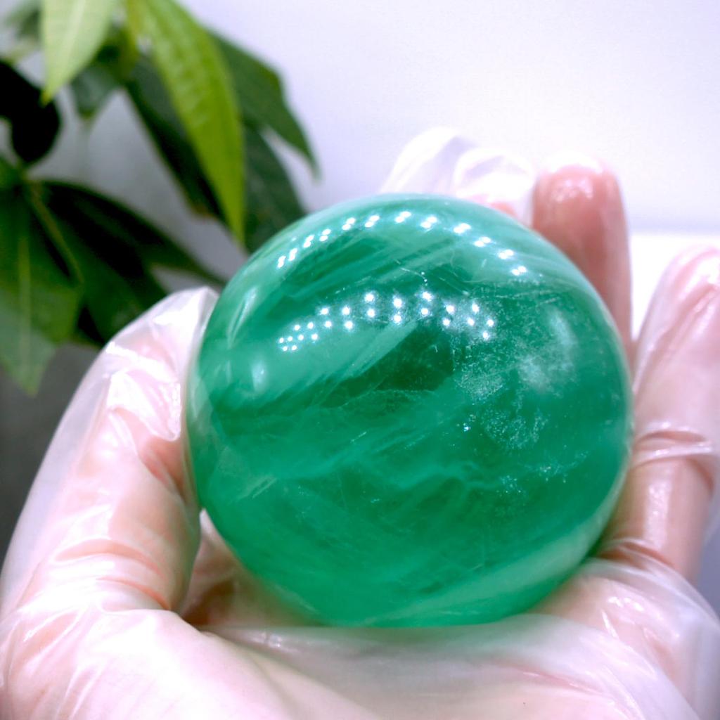 Натуральный флюорит очень тщательно высокий диаметр вес с зеленым флюоритом красивый натуральный необработанный фэн хороший декоративный Новый подарок [TANAKA YA] шар,