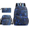 Kids School Backpack Set Grades 3-12 3-Piece Oxford Fabric Bookbag With Padded Curved Straps 20-35L Capacity 14-inch Laptop