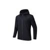 Training Series Hooded Solid Color Zipper Design Waterproof Windproof Jacket Men Jacket Basic-Black 152417635-6