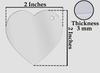 Traceease 2" Inches Heart Shape With Hole Clear Acrylic Ornament Blank Transparent Keychain Pendants for DIY Crafts Projects