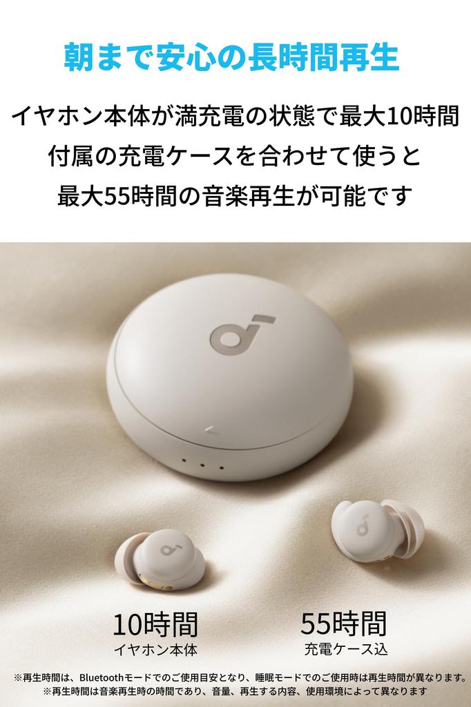 Наушники Anker Soundcore Sleep A20 Bluetooth беспроводные водонепроницаемые до 55 часов музыки с особыми техническими стандартами Песочно-бежевый (Беспроводная связь 5.3)