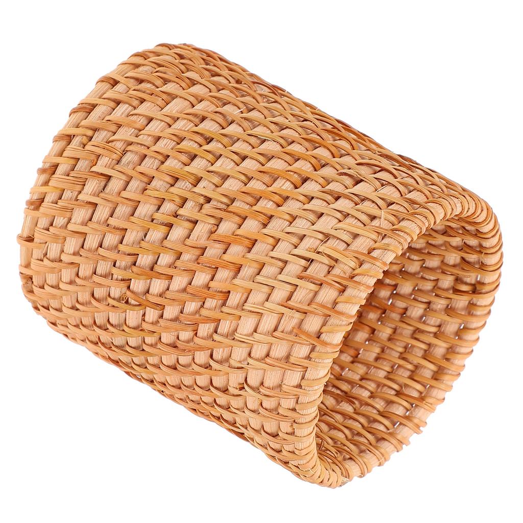 Трубка для хранения из ротанга, сервировочная посуда, домашний декор в стиле бохо, тканая корзина, держатель для ручек, посуда, деревянный контейнер для офиса