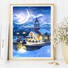 Diamond Painting 5d Snow Scenery Home Decoration Accessories Mosaic House Handmade Gift Diamond Art