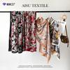 New Cotton and Linen Scarf Women's Autumn High-end Feeling Belt Buckle Printed Silk Scarf Angola Red Shawl