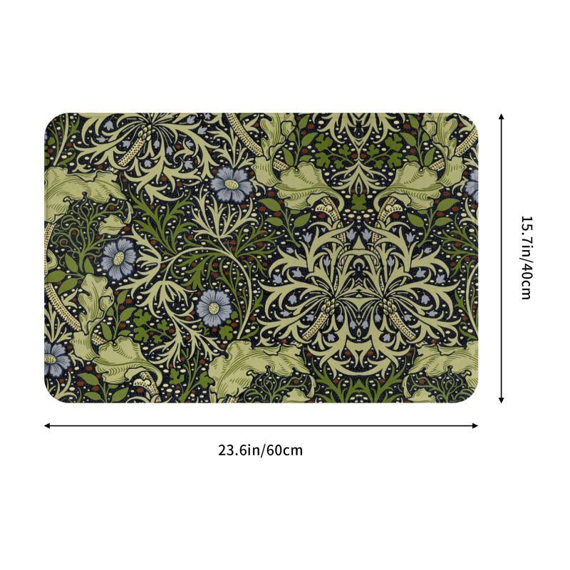 William Morris Seaweed Front Floor Door Entrance Mats Indoor Textile Pattern Bath Kitchen Doormat Balcony Carpet Rug