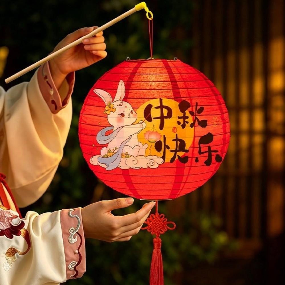 Luminous Rabbit Hanging Lanterns Traditional Glowing Festival Lights Chinese New Year