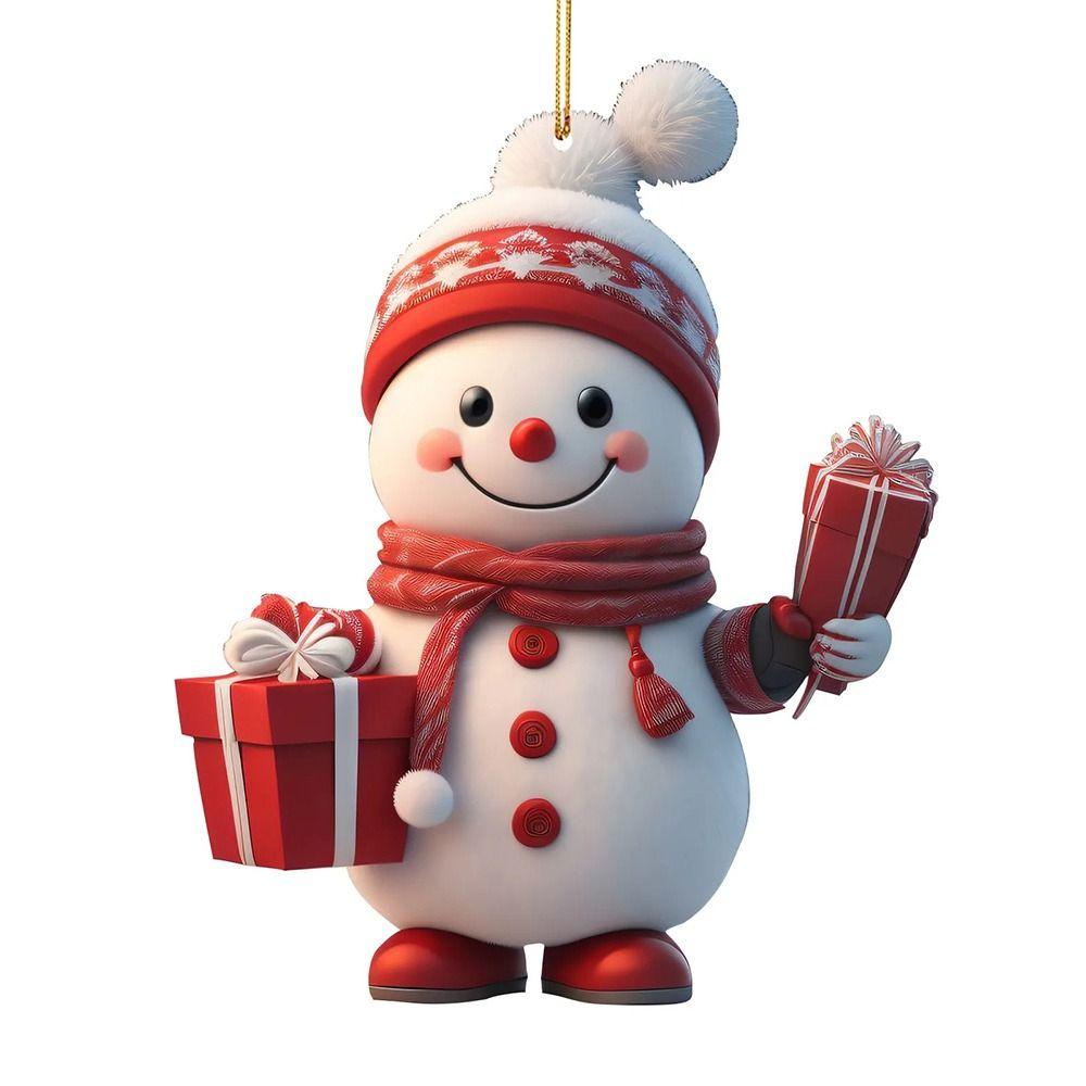 Разноцветные рождественские украшения Акриловые елочные украшения Креативные подвесные подвески