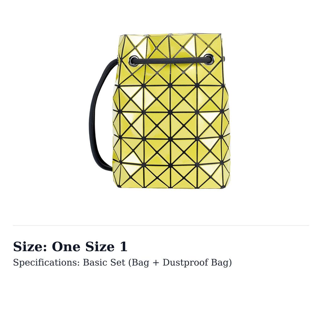 ISSEY MIYAKE Wring Nylon Shoulder Bag, Crossbody Bag Small Women's Light Yellow BB21-AG591-52