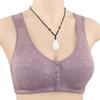 Cotton Jacquard Vest Style Middle-aged and Elderly Front Buckle Underwear Women's Lace Cup Large Size Strapless Bra