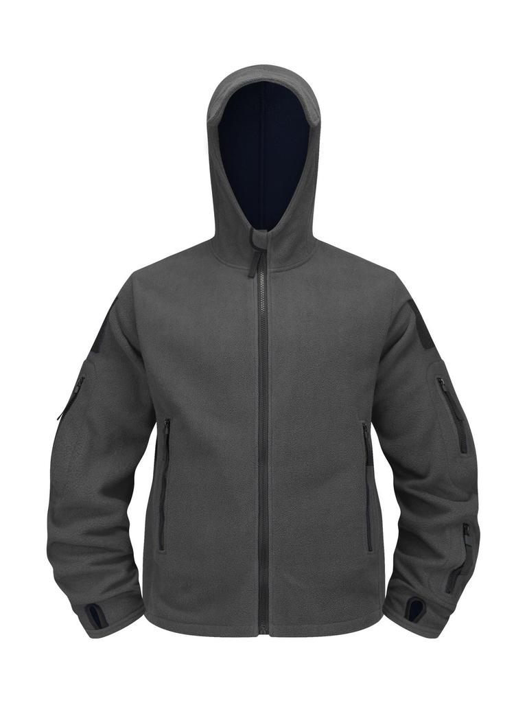 Мужская теплая флисовая куртка с капюшоном - Коллекция Осень/Зима 2025