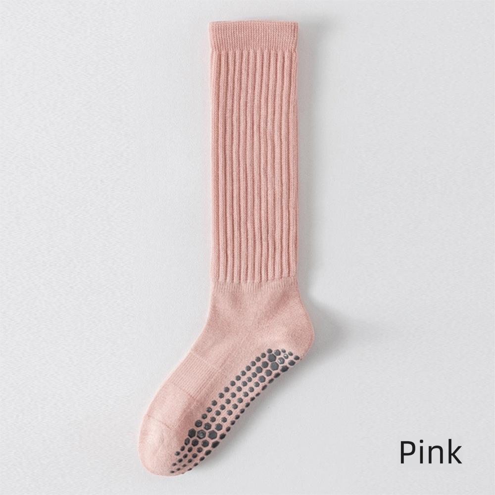 Solid Color Pilates Socks Cotton Dot Non-slip Socks Breathable Ankle Socks Women