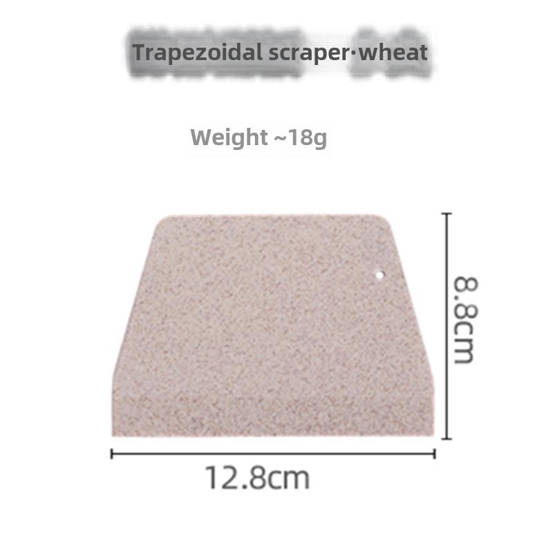 Набор из четырех скребков из полипропиленового пластика для приготовления тортов - включает трапециевидные и зубчатые скребки