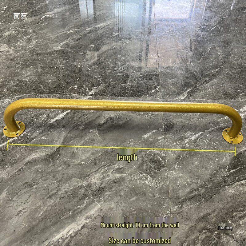 Gold Wall-Mounted Iron Display Stand & Clothes Hanging Rod