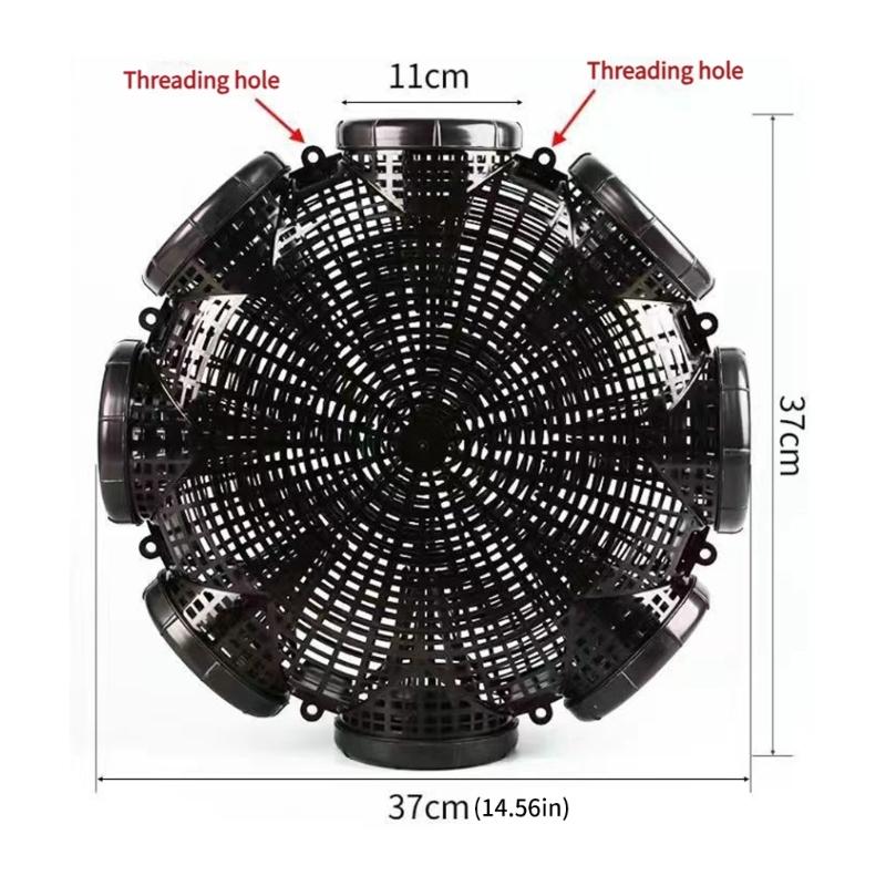 High Efficiency Eel Fishing Trap Fishing Baits Shrimp Crawfish Catcher Lobsters Mesh Trap With Baits Ball And Pull Cord