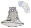 Baby Cute Star Swaddle и детский комплект для мальчиков с оригинальными товарами BM0241 [ДОСТОВЕРНО] Халат, узор, нагрудник, 6, малыши, (Серый, Комплект)
