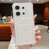 Soft Silicone Transparent Card Slot Phone Case for Xiaomi 14 13t Poco X6 F6 X5 Pro Remdi Note 14 13 12 11 10 Pro Shockproof Lens Protection Slim Cover