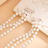 Women Elegant Luxury Pearl Pin Corsage Vintage Multi-Layer Long Tassel Chain Brooch Safety Pins Party Jewelry Gift
