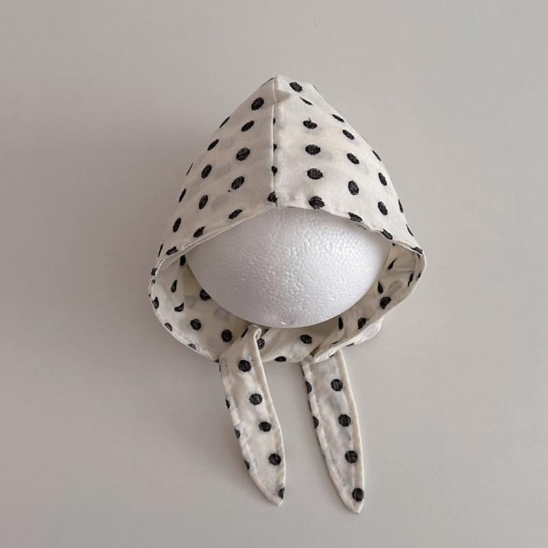 Детская повязка на голову с узором в горошек, детские шапочки, детские шапки-тюрбаны, мягкие детские головные уборы, идеально подходят для мальчиков и девочек в возрасте от 0 до 3 лет