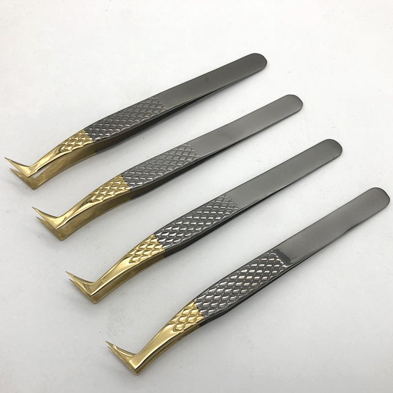 1 Pcs Eyelashes Tweezers Stainless Steel Superhard Tweezers High Precision Anti-static Tweezers for Eyelash Extensions