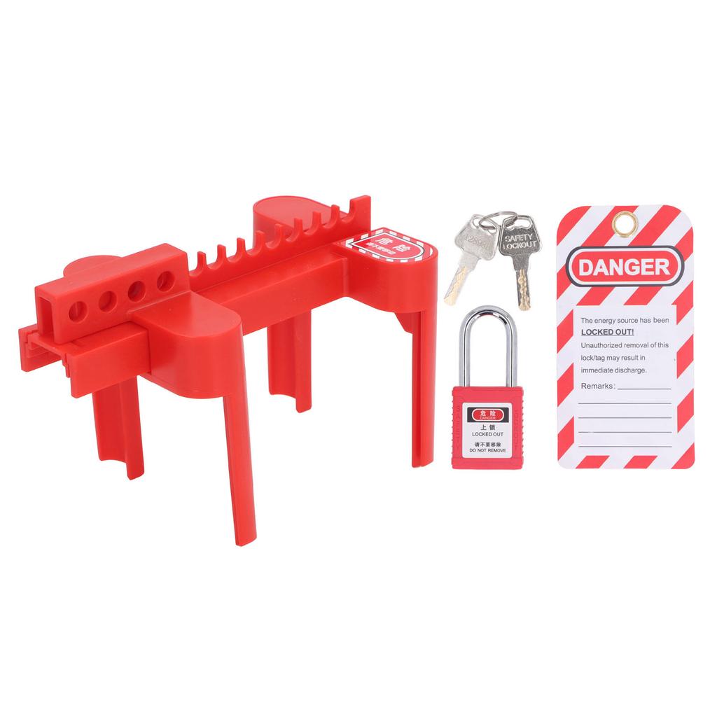 Комплект из 3 шт. Устройство блокировки шарового крана DN50-DN100 PP Регулируемое устройство блокировки шарового крана для химических заводов