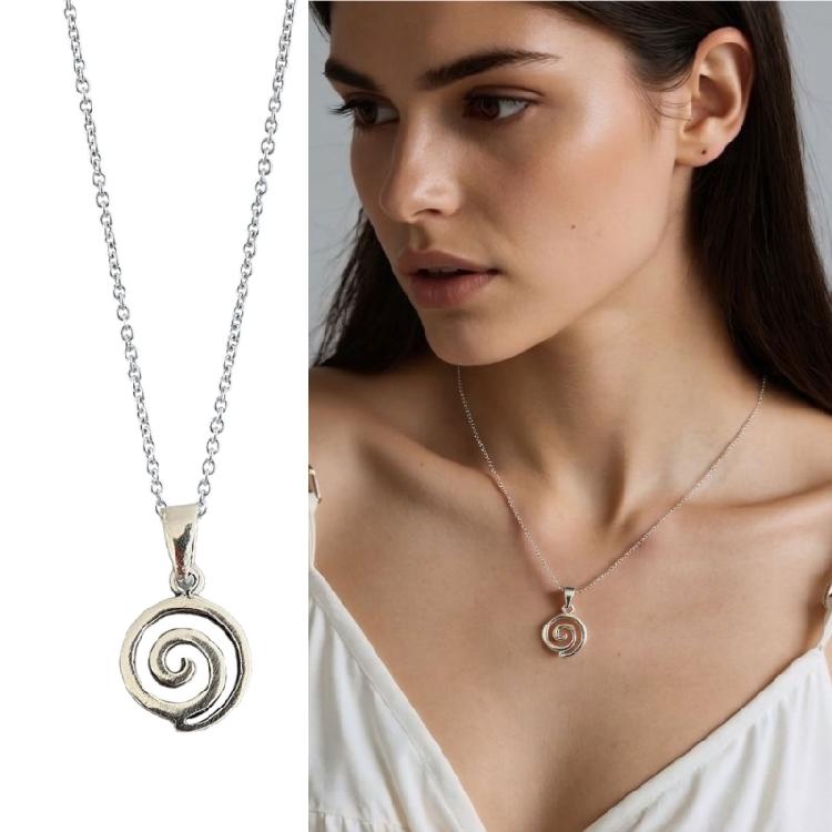 Простое спиральное ожерелье-подвеска Прочные украшения из нержавеющей стали Удобное ношение днем и ночью для любителей моды