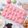 Силиконовые формы для Пасхи Форма для выпечки в виде пасхального яйца и кролика Форма для шоколадных конфет Инструмент для выпечки Пасхальное тематическое украшение для вечеринки