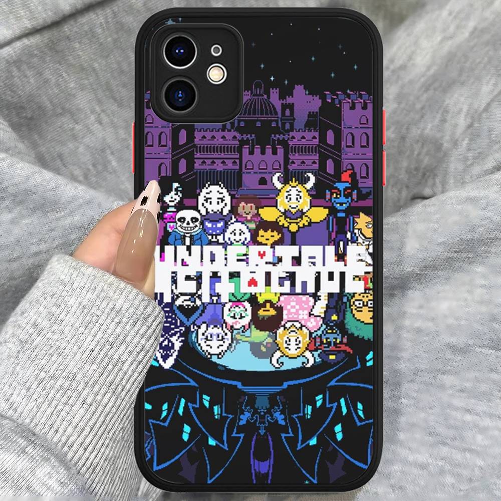 Силиконовый чехол для iPhone 16 15 14 13 12 11 Pro Max Plus X XS MAX с рисунком из игры Undertale, противоударный, матовый
