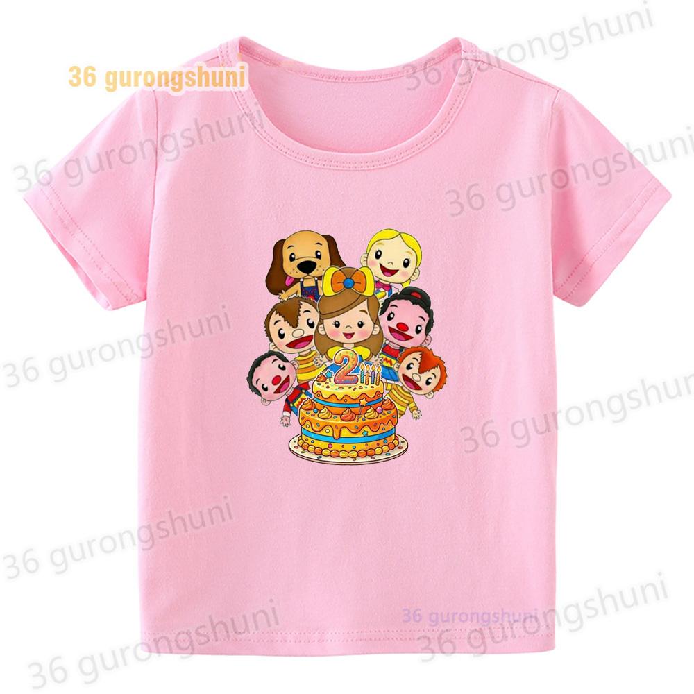 Cartoon Bely y Beto Tshirt Girl pink T Shirt summer Tops tee Kids Clothes T Shirts Girls T-shirts children Short Sleeve