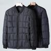 Мужская хлопковая куртка, Пуховый хлопок, Толстая верхняя куртка, Хлопковая куртка с внутренней подкладкой, Зимняя одежда для ношения, Зимний дизайн для тепла, Минималистичный дизайн