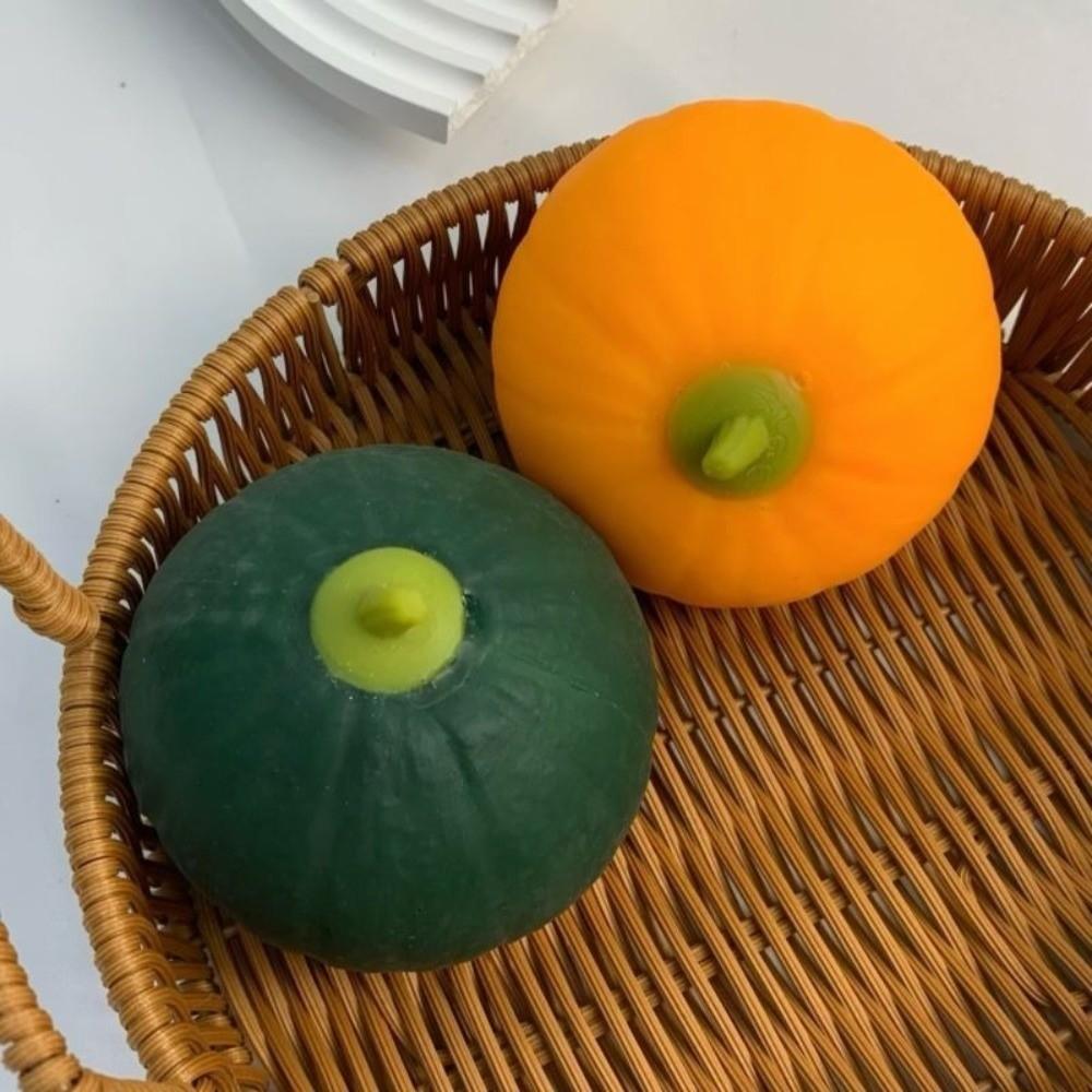 Soft Texture Slow Rebound Pumpkin Toy Sensory Design Squishy Pumpkin Fidget  Halloween Decor