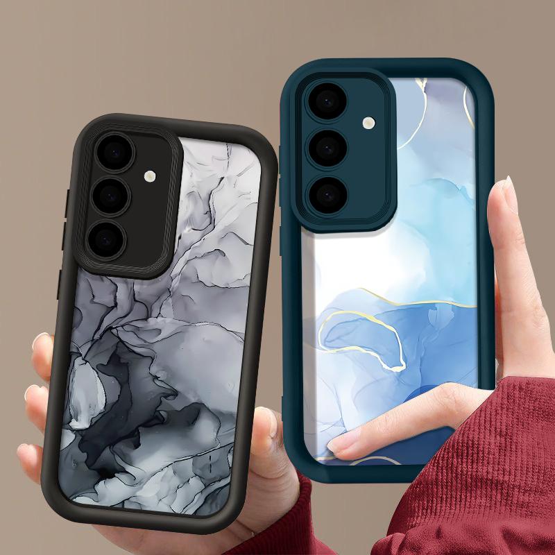 Чехол с мраморным узором для Samsung Galaxy S25 S24 S23 S22 Ultra Plus S21 S23 S20 FE A56 A55 A54 A53 A52 A34 A14 5G Силиконовый чехол