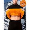 Men's Long Sleeved Bottom with Thick Velvet Insulation Top for Autumn and Winter,Lined with A High Necked Insulation Top, and Lined with Golden Velvet