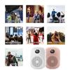 Voice Amplifier Portable Megaphone PA System with Wired Head Mounted Microphone BT Wireless