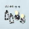 Trendy Acrylic Leopard Print Star Shape Earrings Perfect For Birthdays Holidays