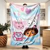 Gabby's Dollhouse Print Blanket - Soft & Comfortable, for Bedroom, Travel, Sofa, Home Decoration - Birthday Christmas Gift for Friend