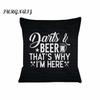 Darts Beer Cushion Cover for Sofa Pillow Case Cover Seat Car Throw Pillowcase Xcm For Home Decorative SJ