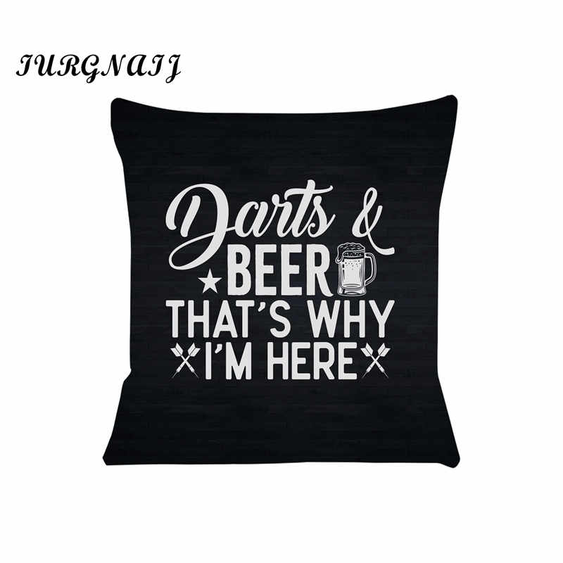 Darts Beer Cushion Cover for Sofa Pillow Case Cover Seat Car Throw Pillowcase Xcm For Home Decorative SJ