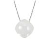 [Q6769] - Silver 'Meghan' Moonstone Necklace (rhodium-plated) - 8x8 Mm