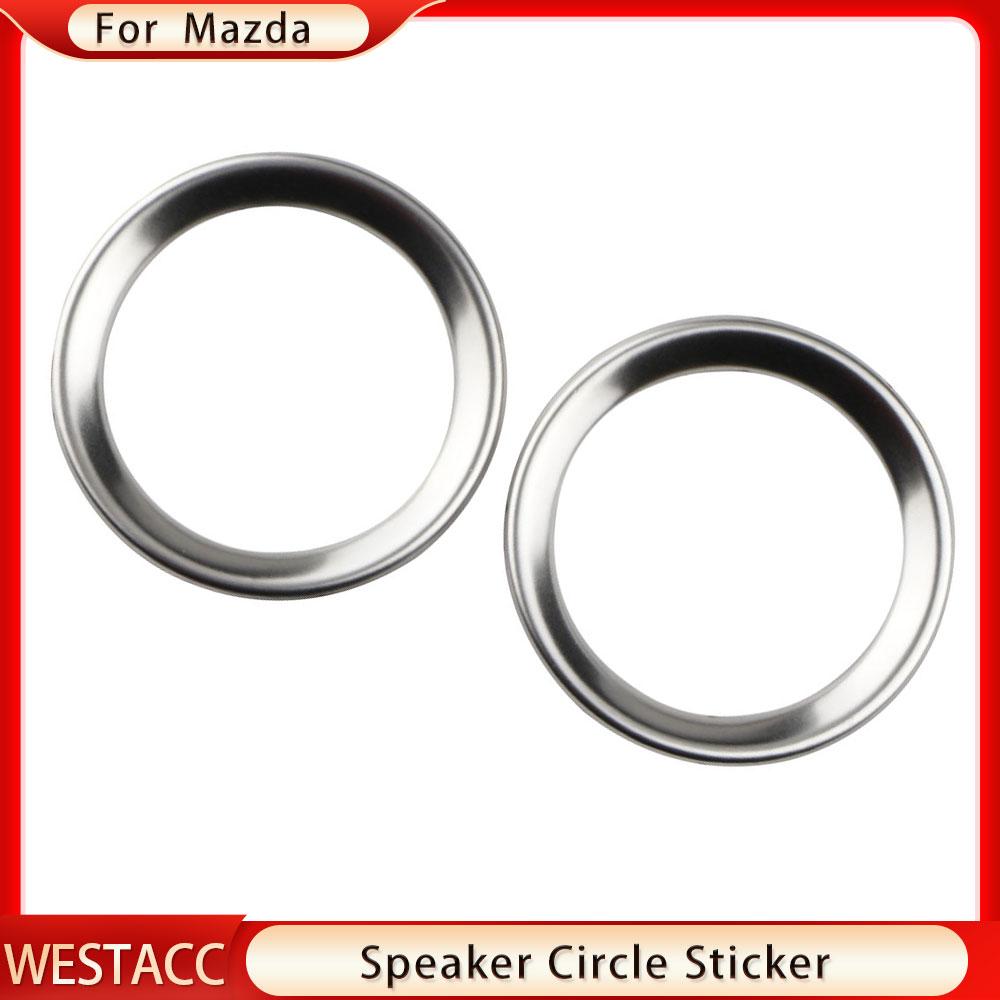 Нержавеющая сталь автомобильный динамик на передней стойке звуковое кольцо накладка декоративная наклейка для Mazda CX-5 CX5 2017-2022