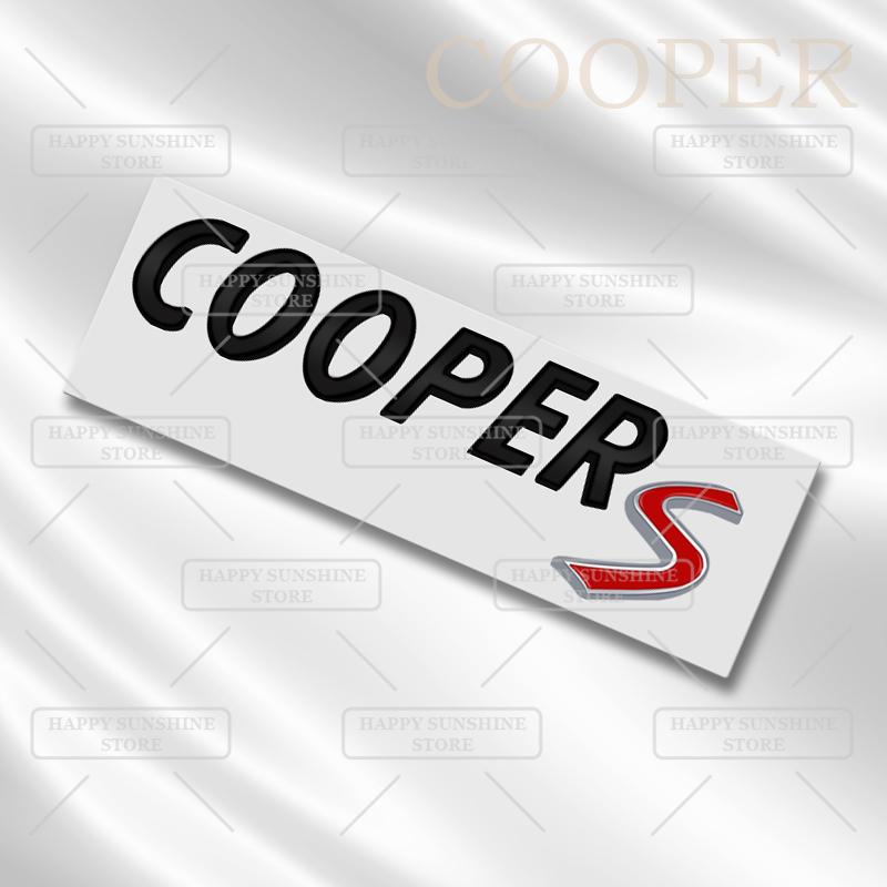 3D Металлическая Наклейка на Заднюю Дверь Багажника Cooper S D Эмблема Черными Буквами Аксессуар Декорации Кузова Автомобиля Для MINI T36 JCW