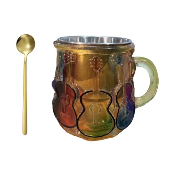 Picture Book Cup 3D Book Stacking Mug Hand-Drawn Literary Coffee Cup for Book Lovers Teachers Librarians