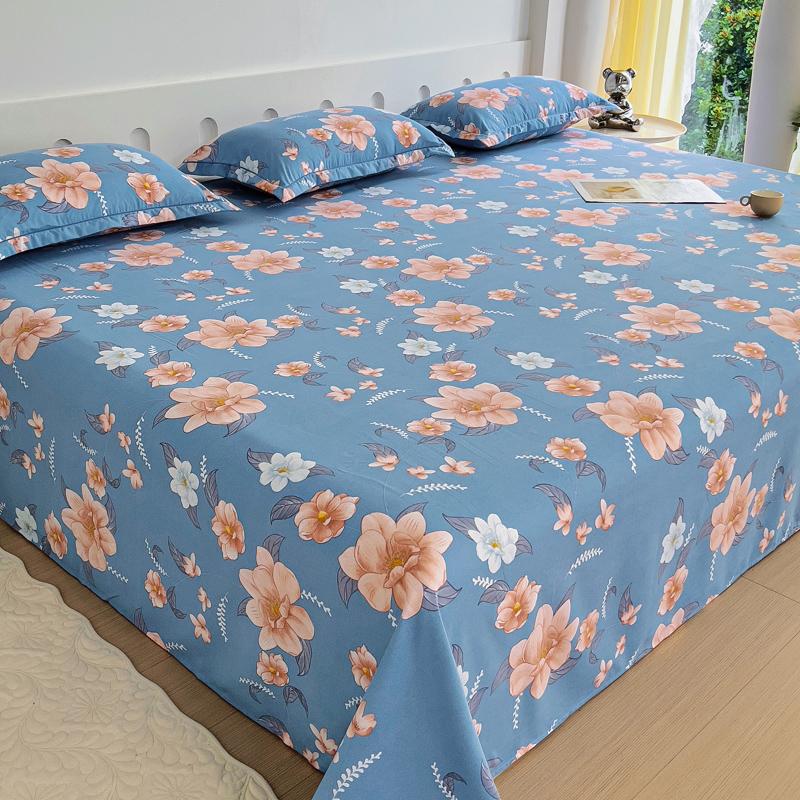 1 шт., плоская простыня большого размера 350*230 см, мягкая простыня с цветочным принтом, толстая простыня, наволочка не входит в комплект