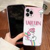 Cute Rainbow Unicorn Transparent Case For Apple iPhone 17 16 15 14 13 12 11 Pro Max 16 Plus 16E 17Air 17Pro Phone Cover Silicone