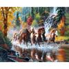 Diamond Painting Cross Stitch Mosaics Full Cover Embroidery Waterfall & Horse Diamond Embroidery
