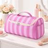 Striped Travel Storage Case Large Capacity Makeup Organizer Bag Travel Toiletry Bag  Home Storage