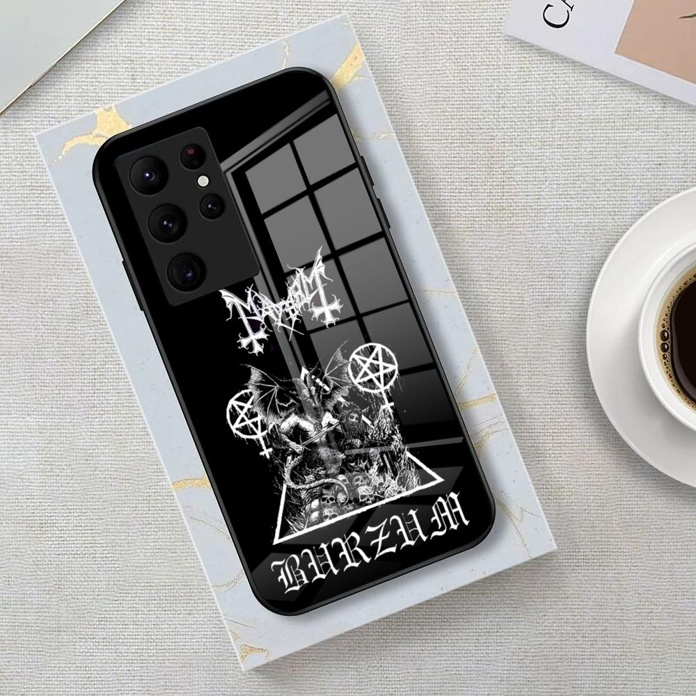 Bathory Band Phone Case For Samsung S26 S25 Edge Ultra 23 22 21 20 Ultra Plus S24 Fe Glass Cover