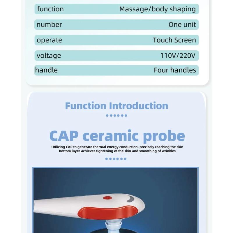 Портативный аппарат для RF-терапии Tecar 448 кГц - RET и CET диатермия, похудение тела, обезболивание, подтяжка кожи, INDIBA Deep Care