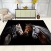 Four Running Horses Art Door Mat, Non-Slip Soft Decorative Entryway Rug, Durable Indoor Floor Carpet for Bedroom Living Room